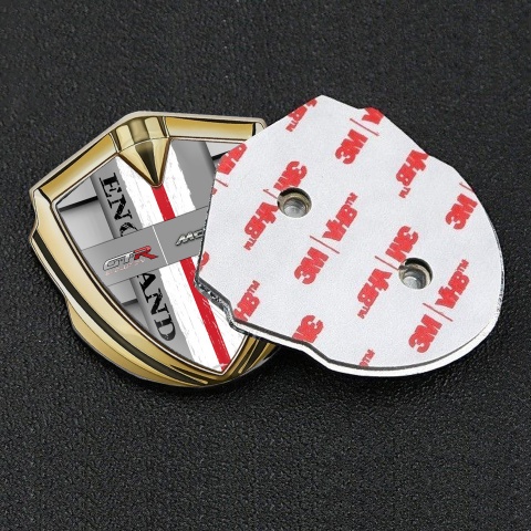 Mclaren GTR Emblem Self Adhesive Gold Grille Effect England Edition