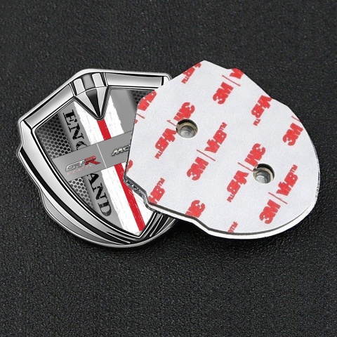 Mclaren GTR Metal Emblem Badge Silver Light Mesh England Edition