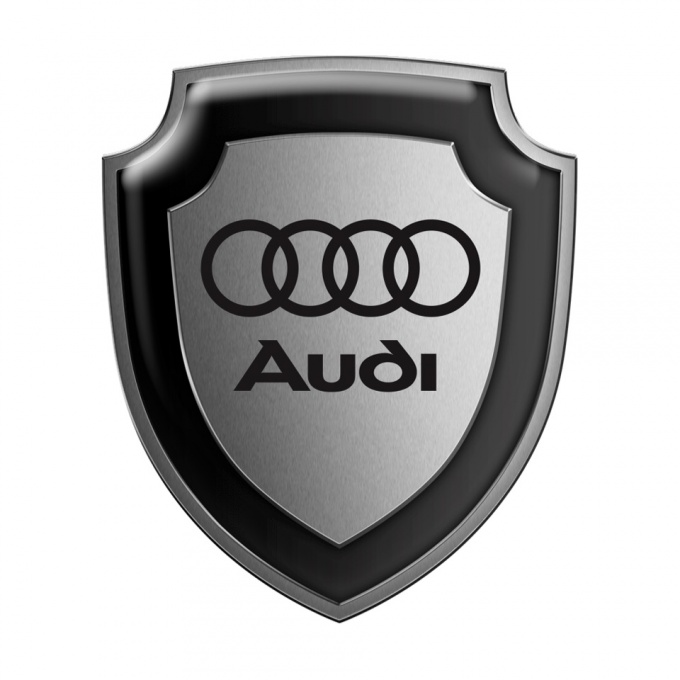 Audi Silicone Domed Sticker Black Logo