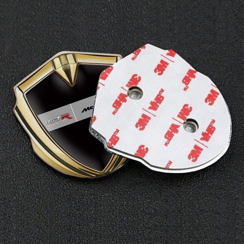 Mclaren GTR Silicon Emblem Badge Gold Black Base Evolution Design