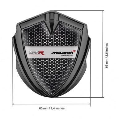 Mclaren GTR Emblem Fender Badge Graphite Dark Grate Evolution Edition