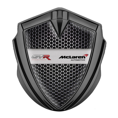 Mclaren GTR Emblem Fender Badge Graphite Dark Grate Evolution Edition