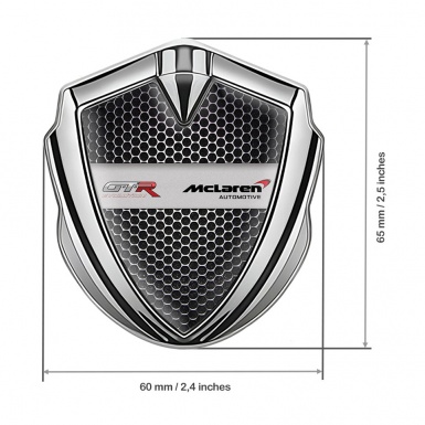 Mclaren GTR Emblem Fender Badge Silver Dark Grate Evolution Edition