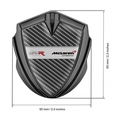 Mclaren GTR Emblem Trunk Badge Graphite Dark Carbon Evolution Design