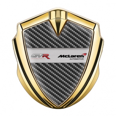 Mclaren GTR Emblem Trunk Badge Gold Dark Carbon Evolution Design