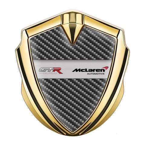 Mclaren GTR Emblem Trunk Badge Gold Dark Carbon Evolution Design