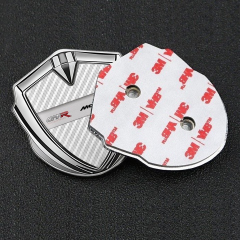 Mclaren GTR Domed Emblem Silver White Carbon Evolution Edition