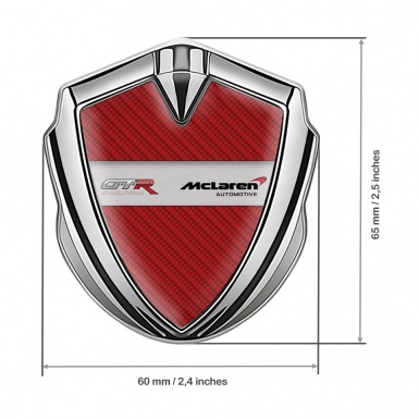 Mclaren GTR Emblem Ornament Silver Red Carbon Evolution Edition