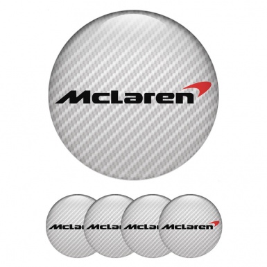 Mclaren Emblems for Wheel Center Caps Light Carbon Logo Edition