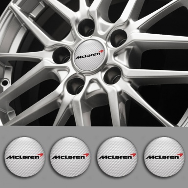 Mclaren Emblems for Wheel Center Caps Light Carbon Logo Edition