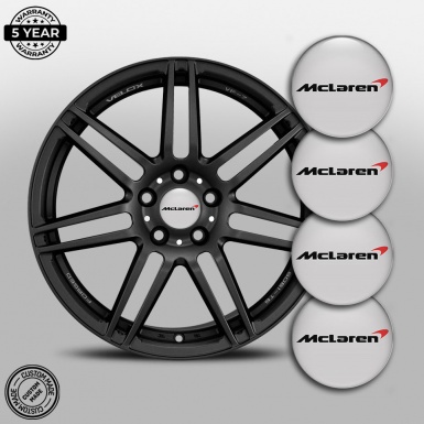 Mclaren Emblems for Wheel Center Caps Grey Logo Edition