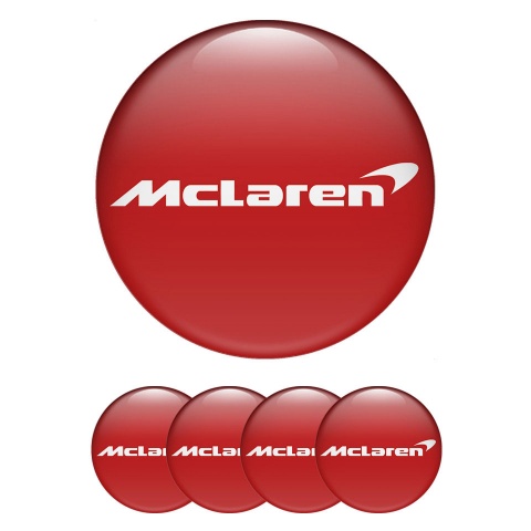 Mclaren Wheel Emblems Carbon Red Logo Edition