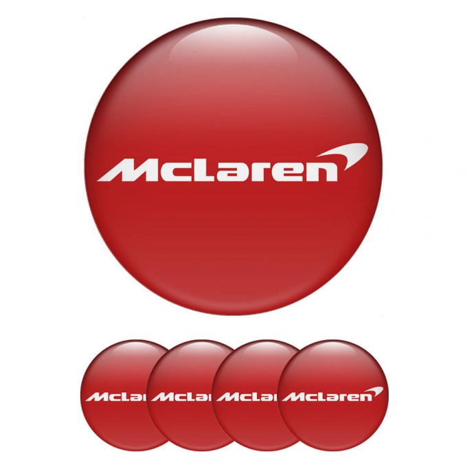 Mclaren Wheel Emblems Carbon Red Logo Edition