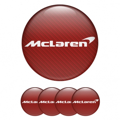 Mclaren Wheel Emblems Carbon Red Carbon Edition