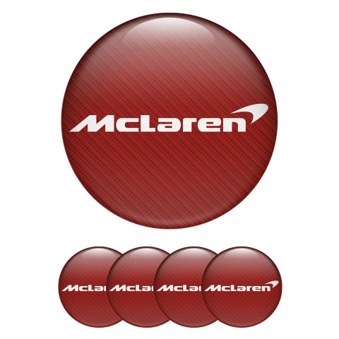 Mclaren Wheel Emblems Carbon Red Carbon Edition