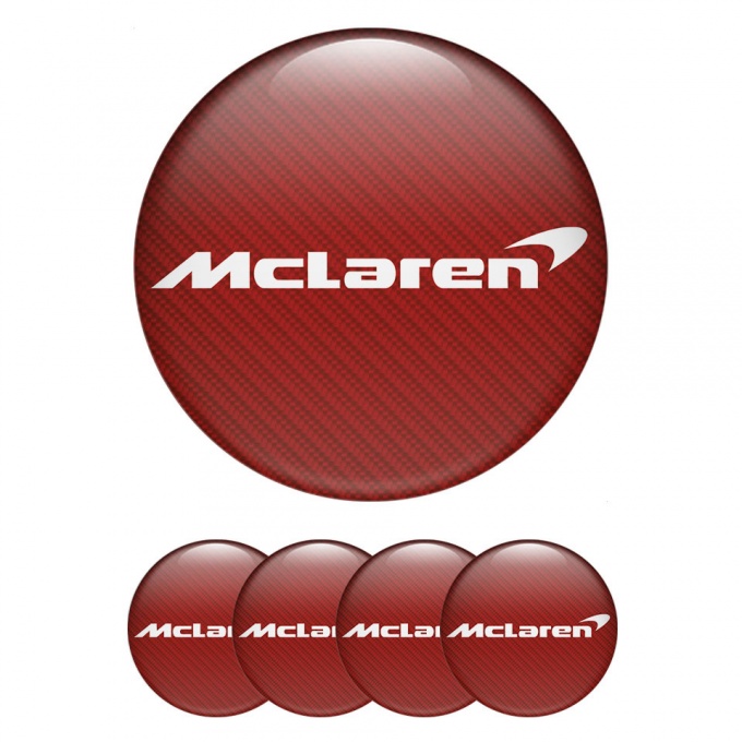 Mclaren Wheel Emblems Carbon Red Carbon Edition
