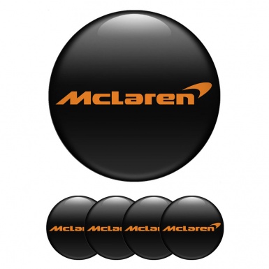 Mclaren Silicone Emblems Carbon Black Orange Style