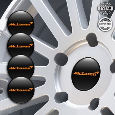Mclaren Silicone Emblems Carbon Black Orange Style
