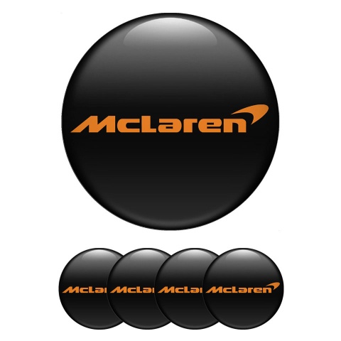 Mclaren Silicone Emblems Carbon Black Orange Style