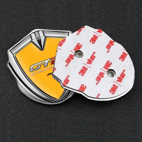 Mclaren GTR Metal Emblem Badge Silver Orange Base Evolution Design