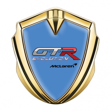 Mclaren GTR Metal Emblem Badge Gold Blue Print Evolution Edition