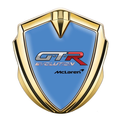 Mclaren GTR Metal Emblem Badge Gold Blue Print Evolution Edition