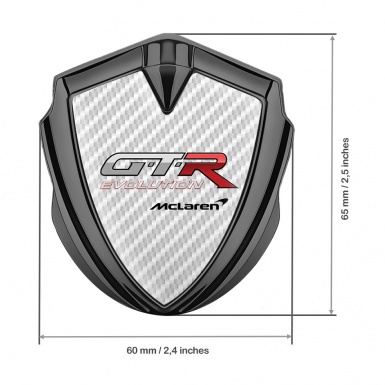 Mclaren GTR Emblem Ornament Graphite White Carbon Evolution Edition