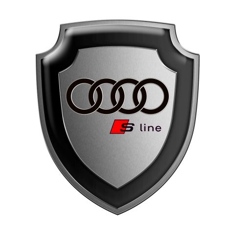 Audi S-line Silicone Sticker Grey Metal Effect
