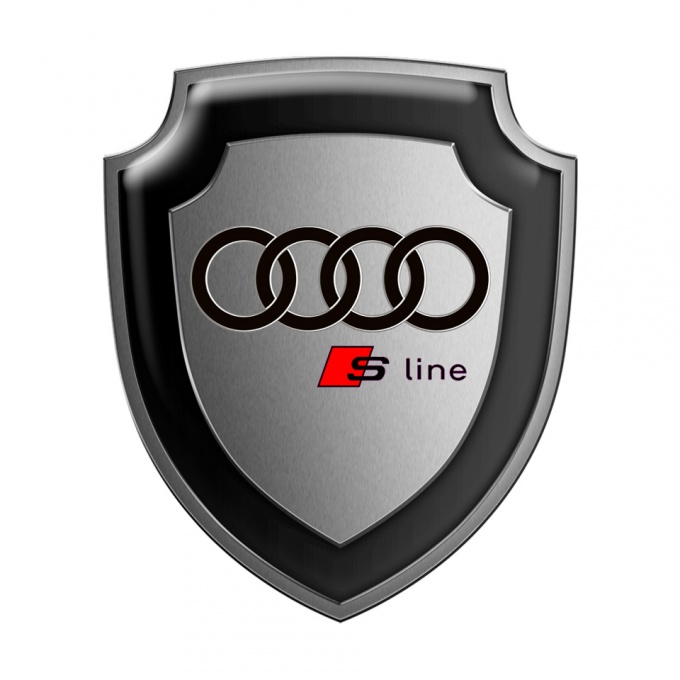 Audi S-line Silicone Sticker Grey Metal Effect