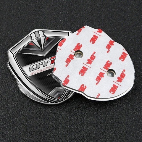 Mclaren GTR Bodyside Domed Emblem Silver Chrome Elements Evolution