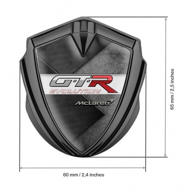 Mclaren GTR Emblem Metal Badge Graphite Brazed Surface Evolution Design