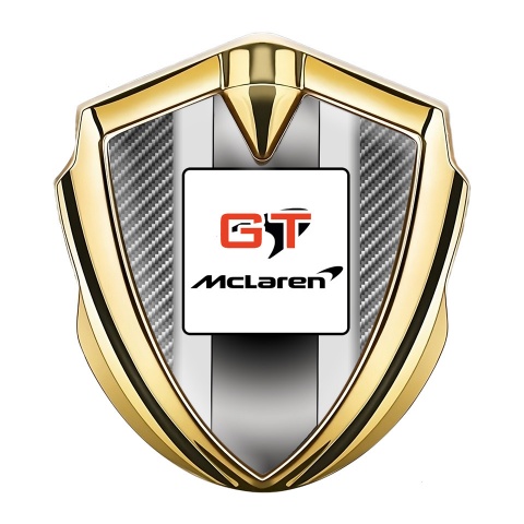 Mclaren GT Emblem Ornament Gold Light Carbon Grey Stripes Design