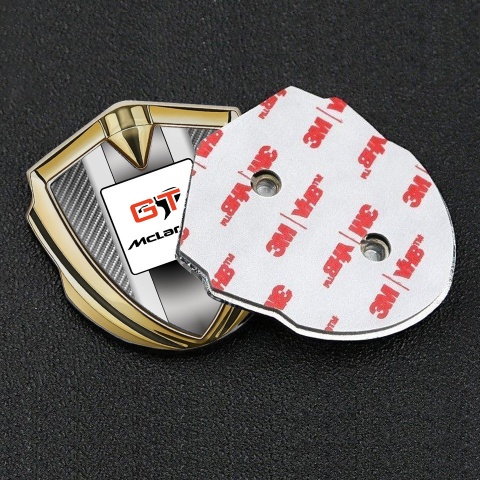 Mclaren GT Emblem Ornament Gold Light Carbon Grey Stripes Design