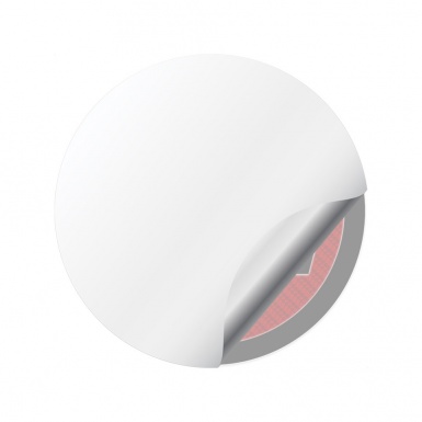 MSW Domed Stickers for Wheel Center Caps Red Carbon Black Ring Logo