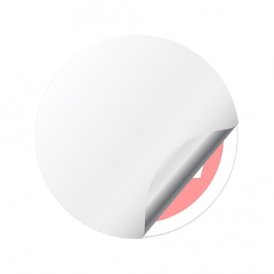 MSW Emblem for Wheel Center Caps Crimson Base White Logo