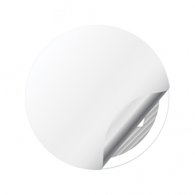 MSW Emblems for Center Wheel Caps Light Carbon Base White Logo