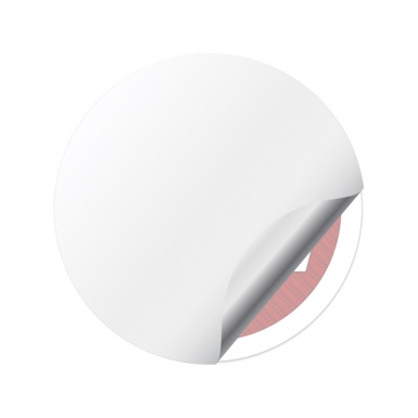 MSW Stickers for Center Wheel Caps Red Carbon Base White Logo