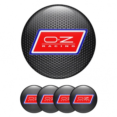 OZ Wheel Stickers for Center Caps Dark Mesh Blue Red Racing Logo