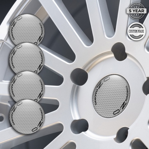 OZ Emblems for Center Wheel Caps Honeycomb Black Circle Logo Edition