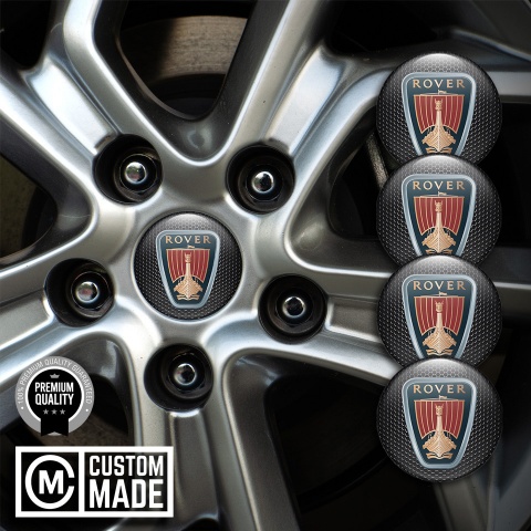 Rover Stickers for Center Wheel Caps Dark Grate Classic Logo Edition