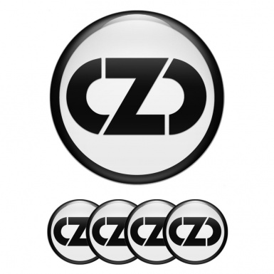 OZ Wheel Emblem for Center Caps White Base Black Ring Logo Edition