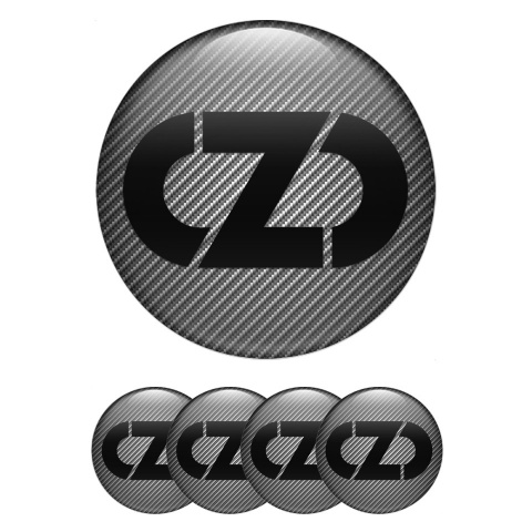 OZ Center Caps Wheel Emblem Light Carbon Black Logo Edition