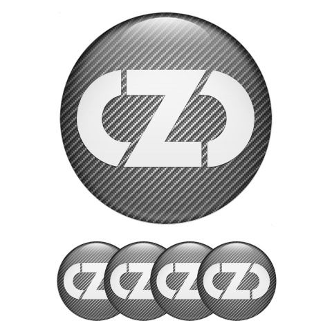 OZ Wheel Emblem for Center Caps Light Carbon White Logo Edition