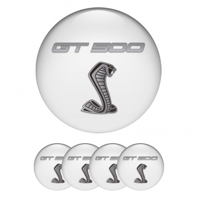 Ford Shelby Wheel Emblem for Center Caps White Base Grey Cobra Gt500
