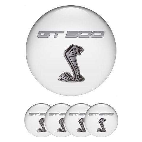 Ford Shelby Wheel Emblem for Center Caps White Base Grey Cobra Gt500
