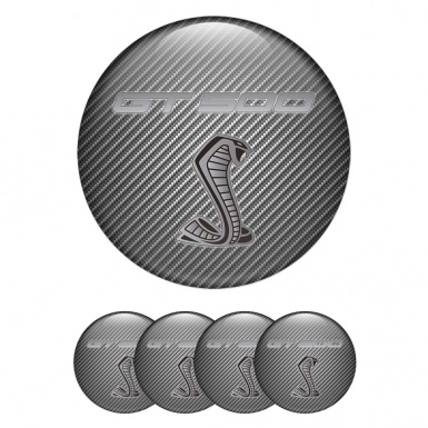 Ford Shelby Emblem for Wheel Center Caps Light Carbon Grey Cobra Gt500