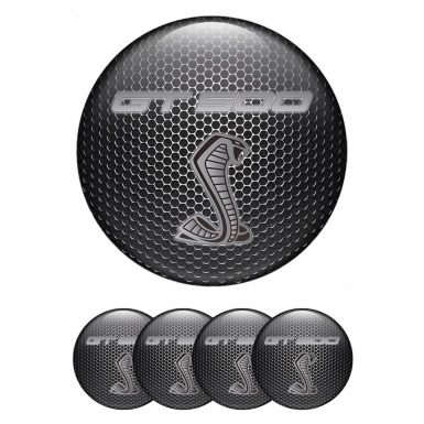 Ford Shelby Emblems for Center Wheel Caps Dark Grate Grey Cobra Gt500