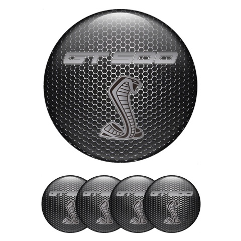 Ford Shelby Emblems for Center Wheel Caps Dark Grate Grey Cobra Gt500