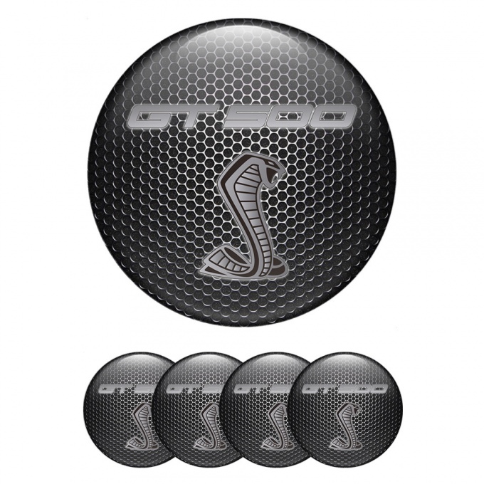 Ford Shelby Emblems for Center Wheel Caps Dark Grate Grey Cobra Gt500