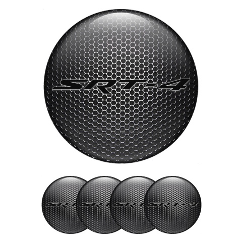 Dodge SRT Emblem for Wheel Center Caps Dark Grate Black Logo